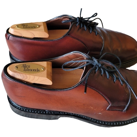 Allen Edmonds Shell Cordovan Leather Leeds Derby Men\'s Brown Shoes Size 7 main image 5